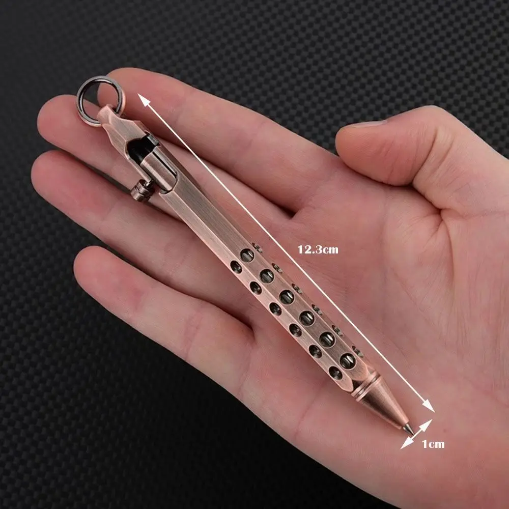 Retro Brass Pen Bolt Action Signature Ballpoint Pen for Business Christmas Birthday School Student Office Stationery