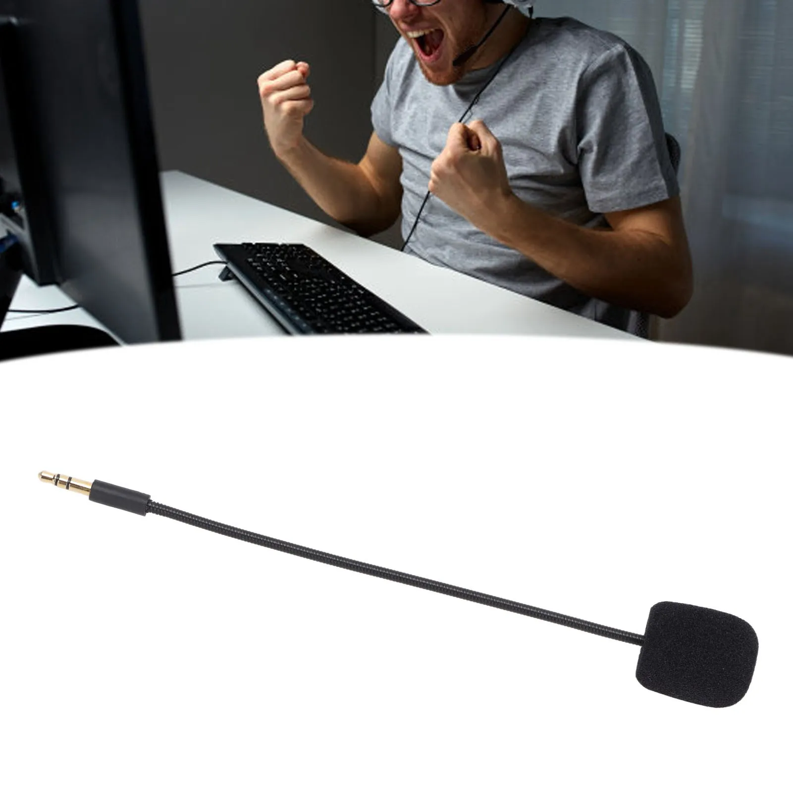 Microphone Replace Headset Microphone Replacement of Headset Microphone 3.5mm Game Controller Replacement Microphone
