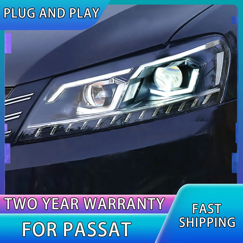 

Стайлинг автомобиля для VW Passat B7 фары 2011-2016 светодиодный ная фара DRL Hid фара головного света аксессуары для автомобиля