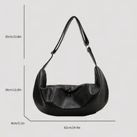 Stylish Dumpling Shaped PU Crossbody Bag for Men, Suitable for Casual Outings and Large Capacity Needs - Image 2