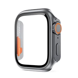 Premium Screen Protector with PC Cover and Glass Film for 40mm Series 654 SE (Dark gray)