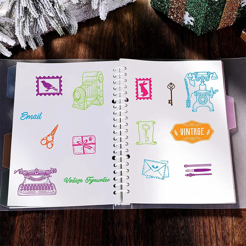Set Timbri In Silicione Trasparente | 6 Fogli Con Motivi Fiori E Natura | Per Scrapbooking E Biglietti Fai Da Te - Foto 3