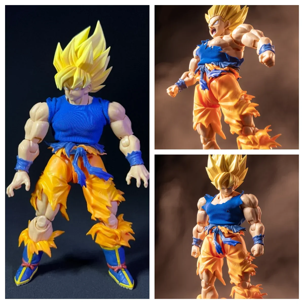 

Handmade Shf 1/12 Scaledragon Ball Sun Wukong 3.0 Tight Blue T-shirt Accessories 6” Male Soldier Action Figures Body Model Shirt