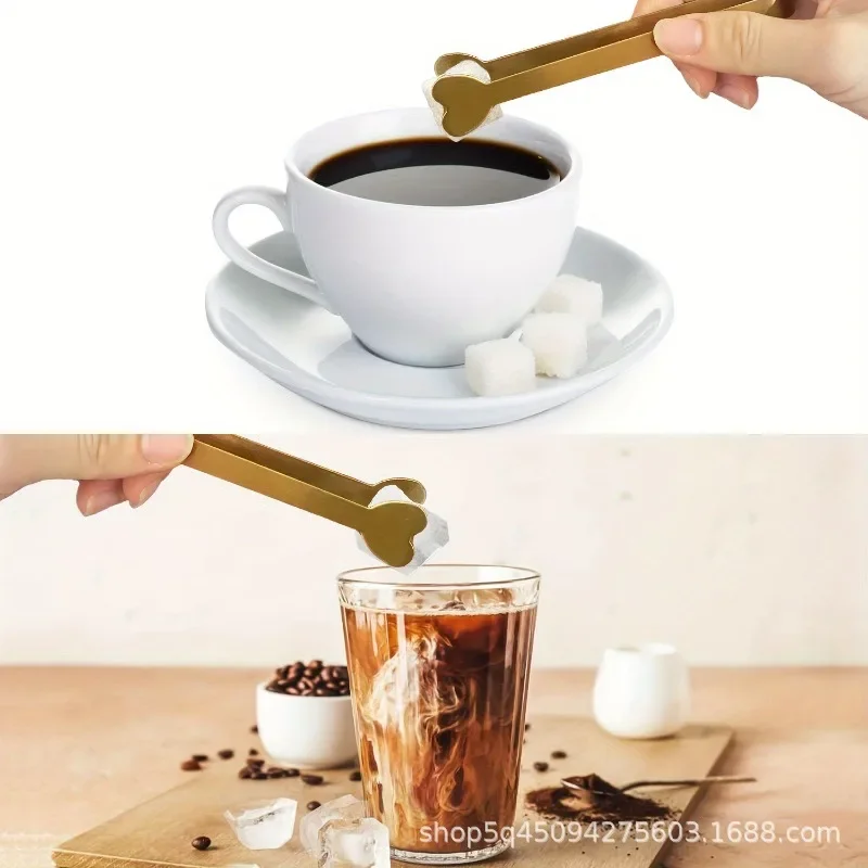 2025 New 4/6PCS Stainless Steel Sugar Cube Clip Coffee Clip Coffee Shop Kitchen Creative Ice Clip Food Clip Rock Sugar Clip