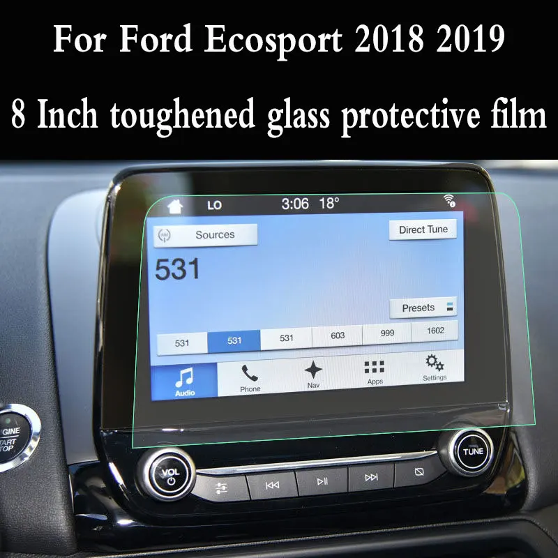 

For Ford Ecosport 2018 2019 2020 8 Inch 9 Inch Car GPS Navigation Screen Anti-scratch Tempered Film Sticker Protector