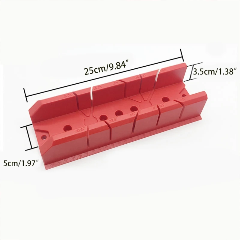Clamping Mitre Box 10 inches Plastic Saw Storage Miter Box Pruning Hand Saw Wood Cutting Woodworking Tool with Clamp M4YD 4