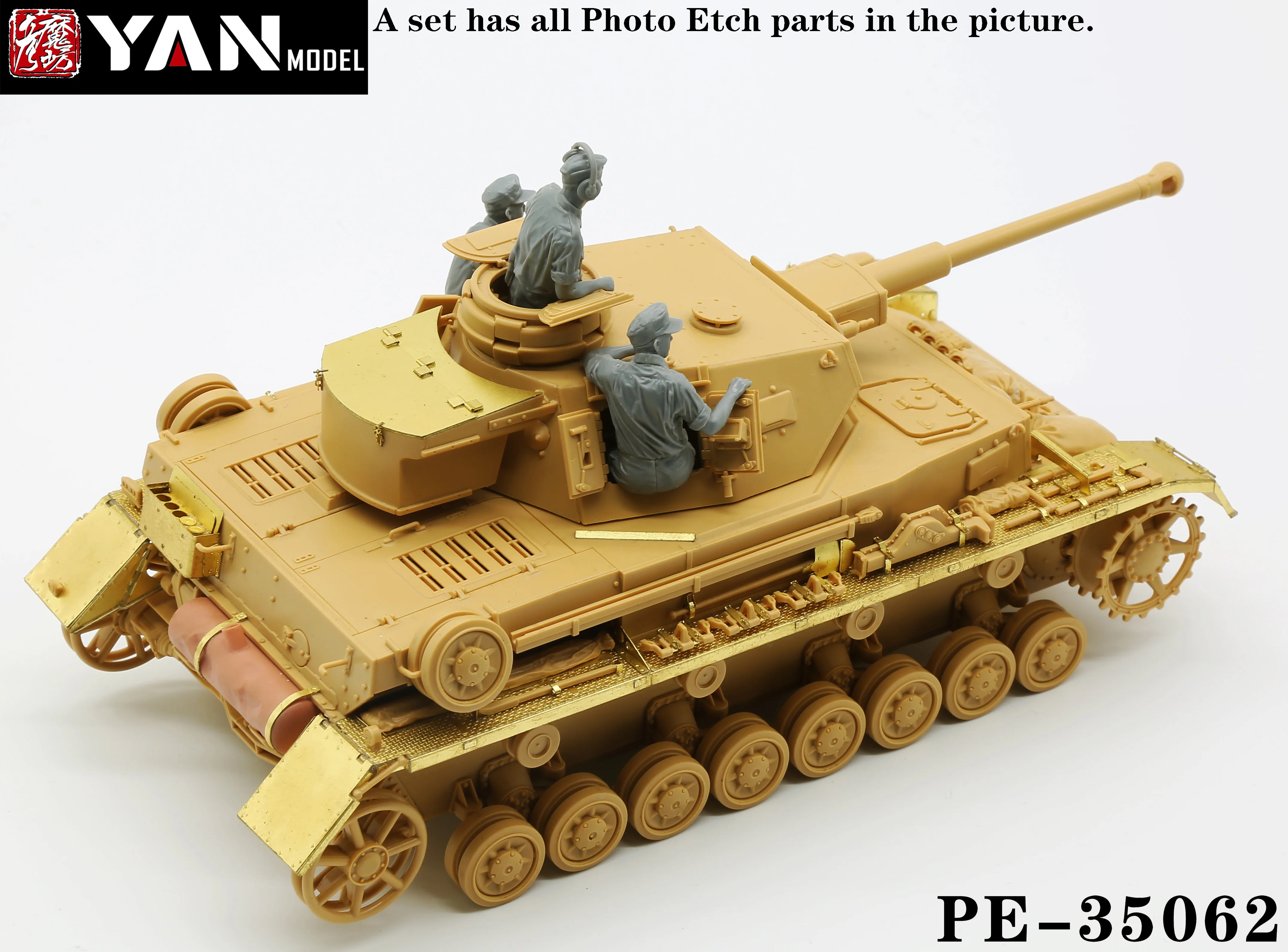 Yan Modello Pe-35062 1/35 Scala Pz.Kpfw.Iv Ausf.G Set Di Dettagli (Per Tamiya)