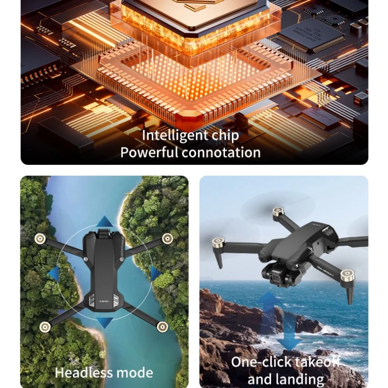 Mini Drone Selfie Poche avec Caméra HD, Écran ou Sans Écran, 2 Batteries