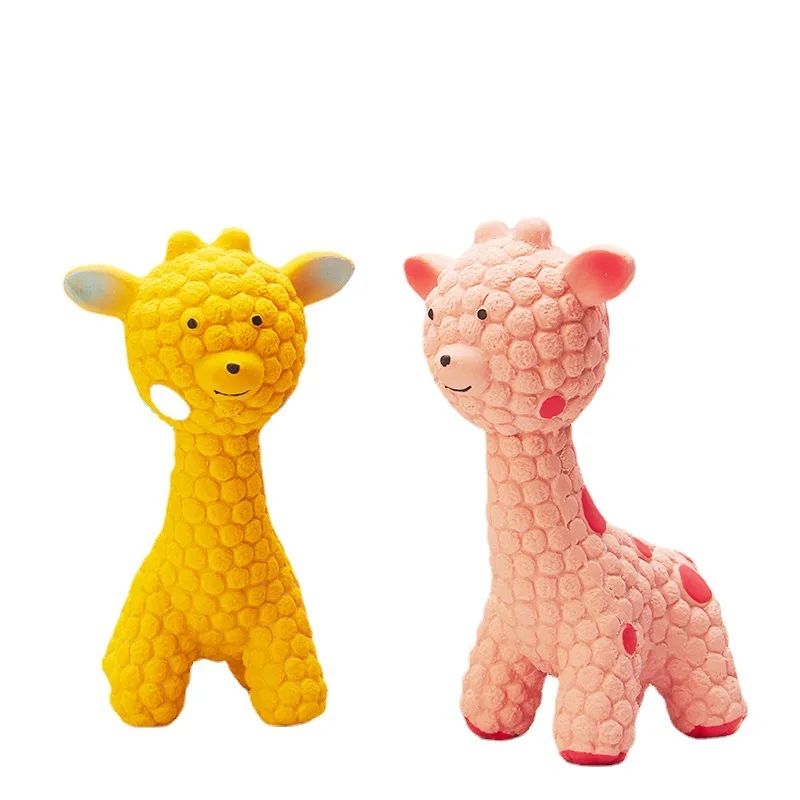 

Pet Toy Latex Pink Deer Yellow Deer Puppy Puppy Interactive Molar Bite Resistant Voice Dog Toy