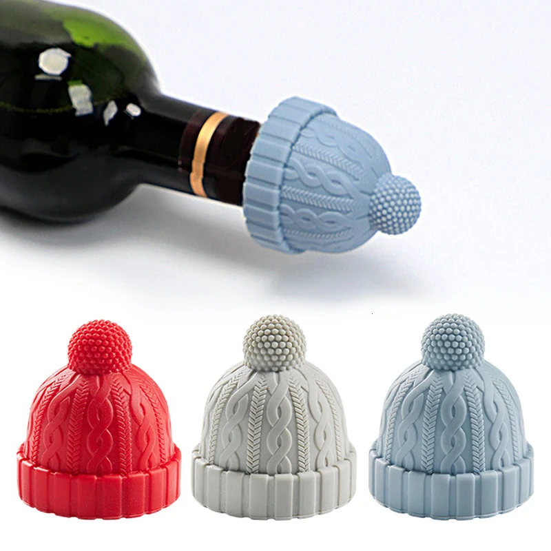 Reusable Hat Shape Silicone Wine Stopper Cap Bottle Stoppers Decorative