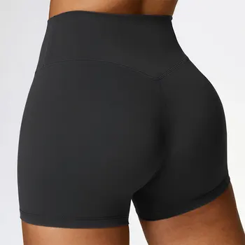 Women Yoga Shorts Fitness Shorts Running Cycling Shorts Breathable Sports Leggings High Waist Summer Workout Gym Push Up Shorts
