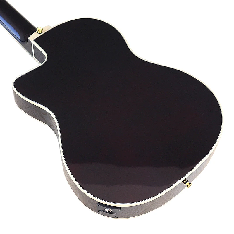 Classical Guitar 6 String Classical Guitar 39 Inch Electric High Gloss Natural Color With Pickup