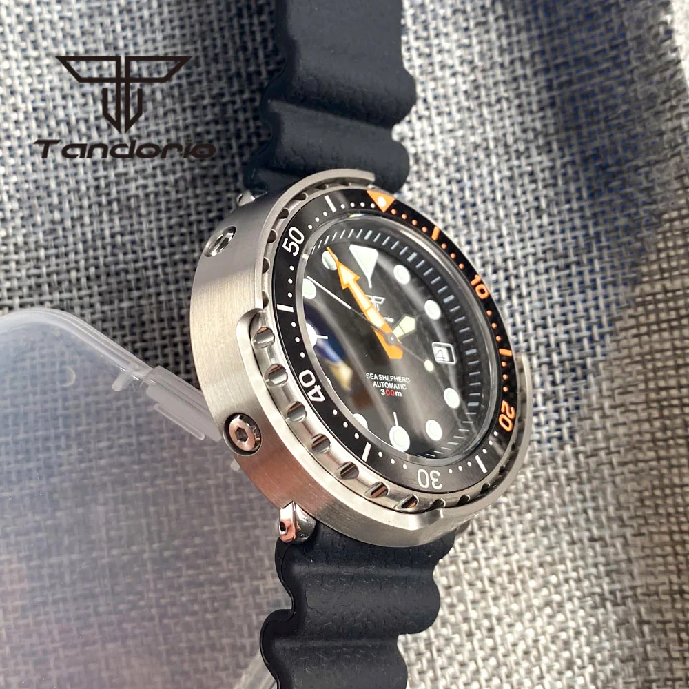 Tandorio-メンズマグロ自動ダイビング時計,46.5mm,nh35a