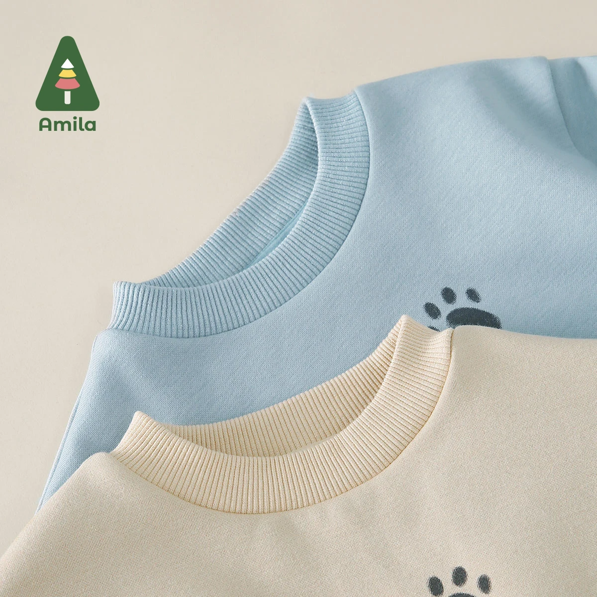Amila Baby Hoodies Autumn and Winter New Boys Girls Thicken Fashion Cotton Outwear Tops Children Sweatshirts Warm