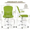 Winrise Drafting Chair, Tall Office Chair Ergonomic Standing Desk Chair, Swivel Task Rolling Chair(Green) 2