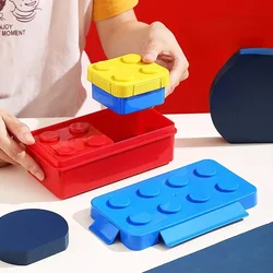 Modular DIY Building Block Lunch Box Bento Food Storage Container (Large hole set)