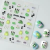 Frogs 5D Nail Stickers Decals For Nails Sticker Ongles Fake Nail Tattoo Wrap Slider 1