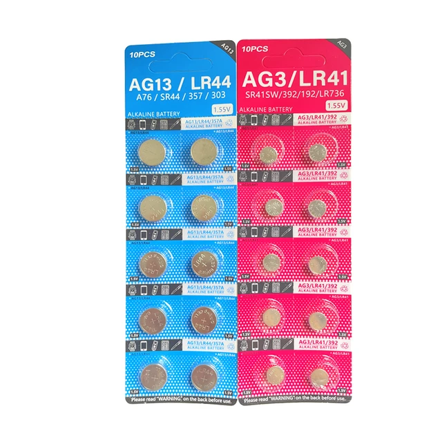 total 20pc LR44 LR 44 A76 AG13 G13 LR1154 and AG3 LR41 392 Alkaline Battery  For