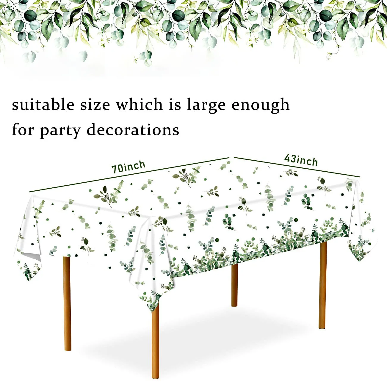 Sage Green Disposable Tablecloth Green Party Decoration Tableware