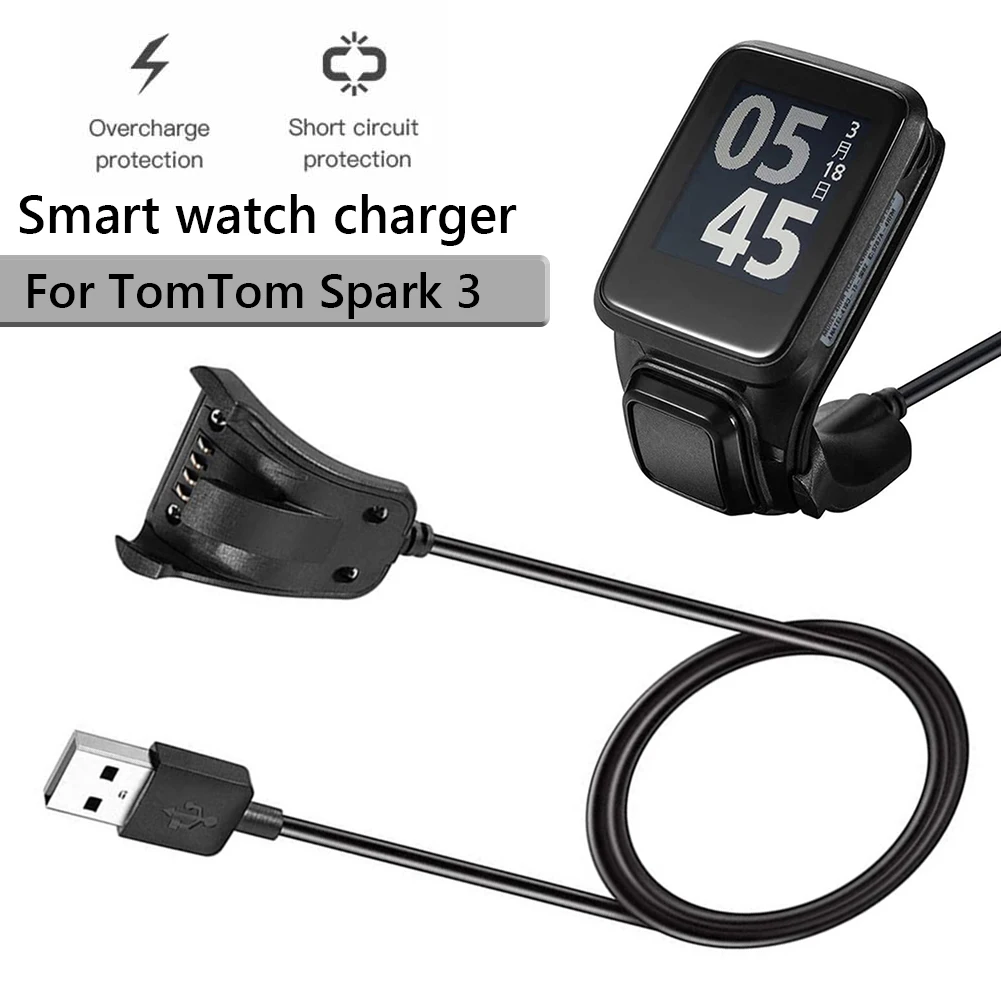 Verschrikking pack regeren 1M Data Sync Usb oplaadkabel Voor Tomtom Avonturier Golfer 2 Runner 2/3  Spark 3 Smart Horloge Charger Dock cradle Power Adapter| | - AliExpress