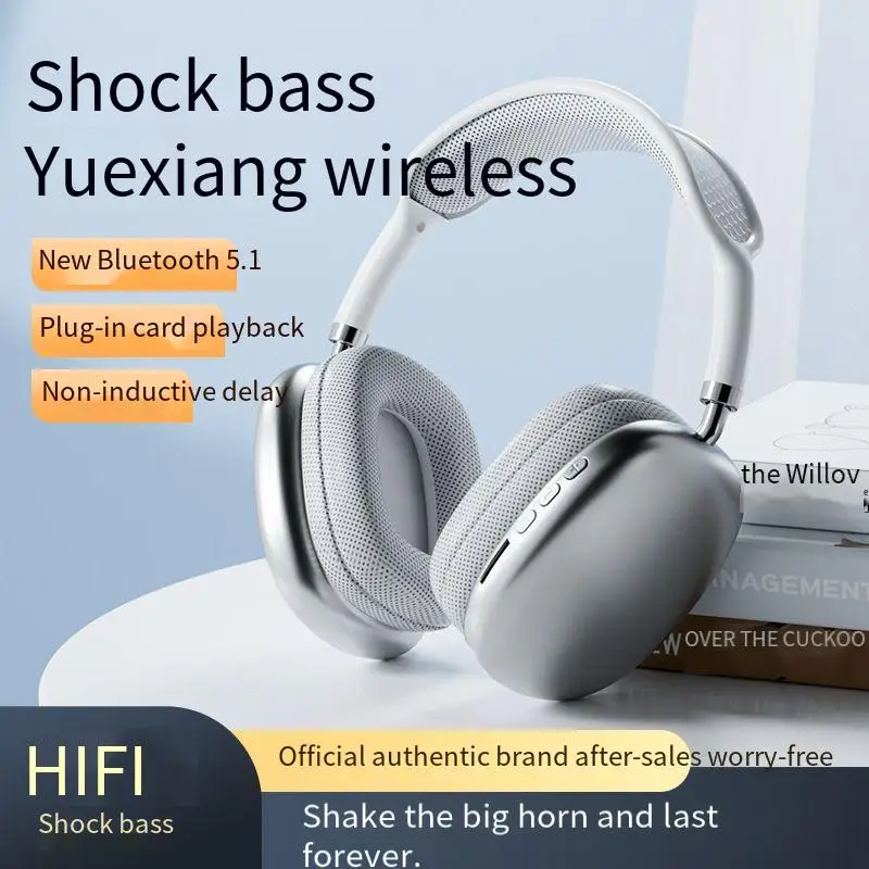 Popular wholesale suitable for Apple P9 ProMax head mounted headphones, earphones, heavy bass wireless Bluetooth headphones