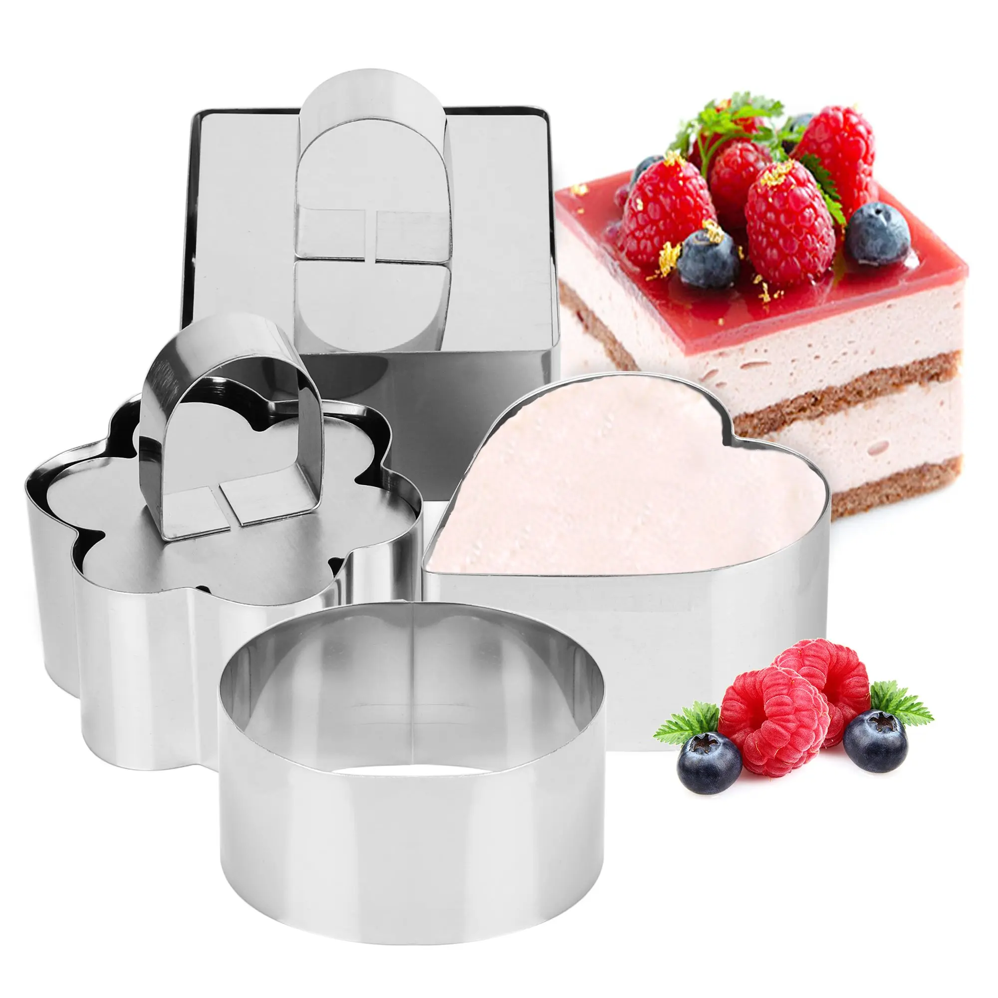 Mousse and Pastry Mini Baking Mold Cake Molds Stainless Steel Cake