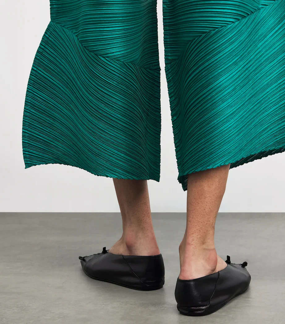 Miyake Pleated Women's Casual Elastic Wide-leg Flared Pants