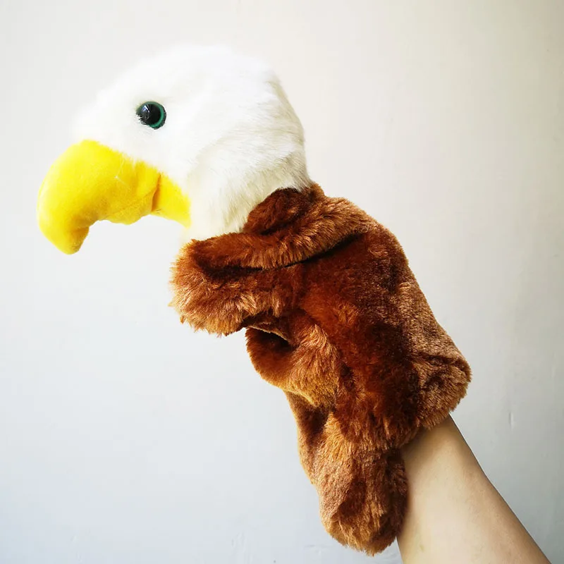 Animal Modeling Eagle Plush Dolls Parent-child Interaction Hand Puppet Toys Baby Soothing Bedtime Storytelling Hand Puppet images - 6