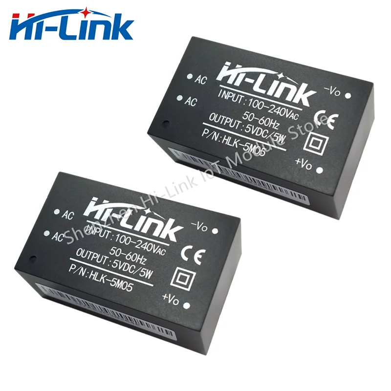 무료 배송 HLK-5M05 10 개/몫 AC DC 220V 5V 전원 공급 장치 모듈 조정 가능한 고효율 스텝 다운 컨버터