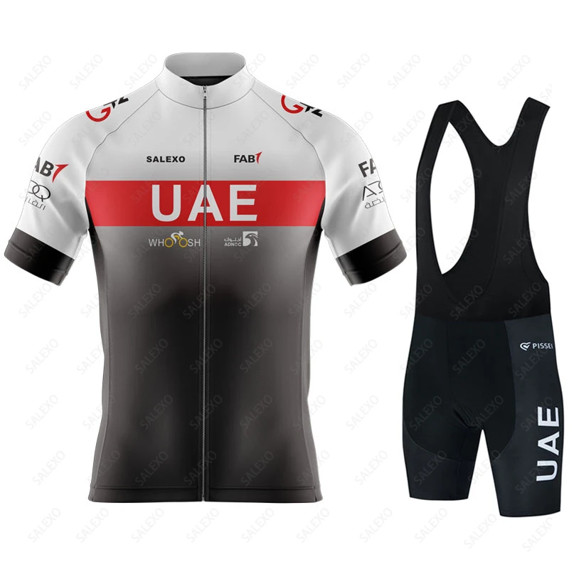 New 2023 UAE Cycling Jersey 19D Gel Bike Shorts Suit MTB Ropa Ciclismo