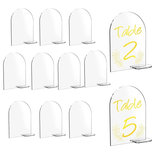 1 Set Marque- Plaques Vierges En Acrylique Transparent, Carreaux