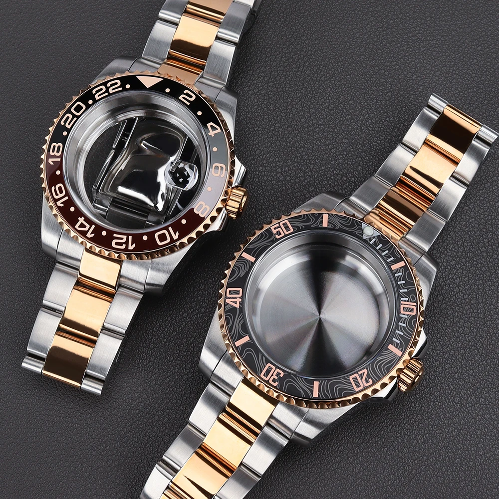 40mm Taucheruhrengehäuse GMT/SUB Saphir für NH34 NH35 NH36 Miyota8215 Mingzhu2813 ETA2824 ST2130 Uhrwerke Wasserdicht 28,5mm – Detail 2