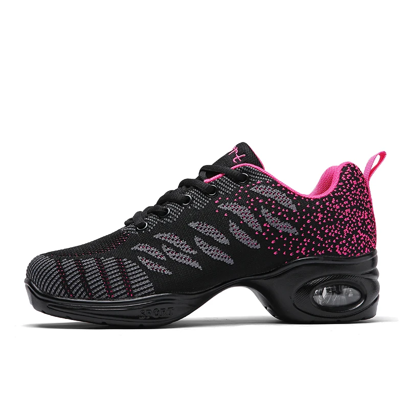 Sneakers Dance Shoes For Women Flying Woven Mesh Comfortable Modern Jazz Dancing Shoes Girls Ladies Outdoor Sports dance shoes