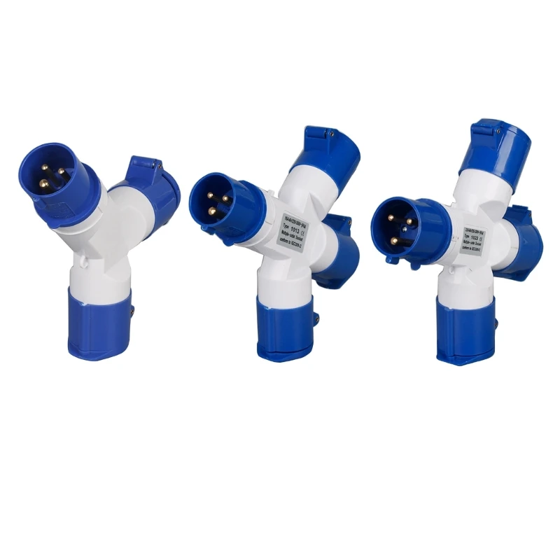 SPLITTER RETE ELETTRICA 3 VIE 16A ADATTATORE CAVO COLLEGAMENTO - Foto 7