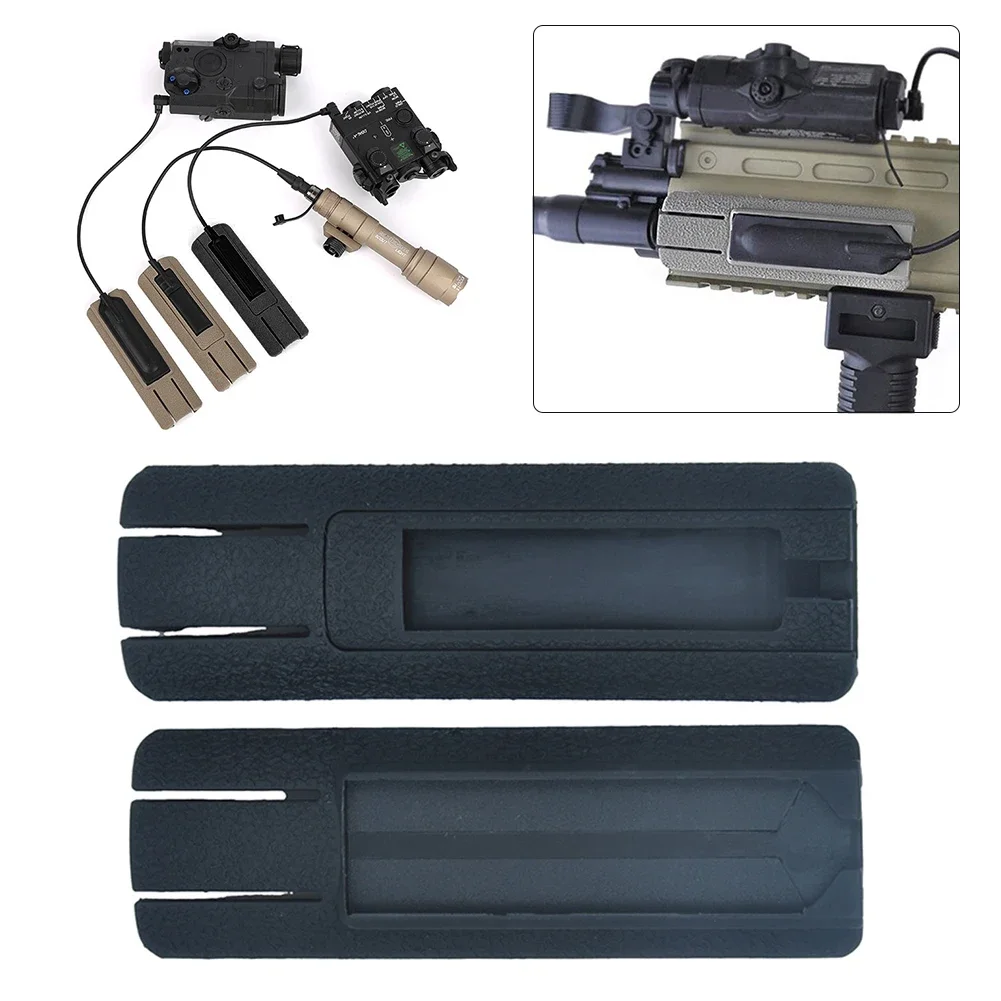 Tactical Airsoft ITI TD Scar Pocket Panel Remote Switch Rail Pads Set 4.33" Fits 20mm Rails PEQ Flashlight Rat Tail Card Slot