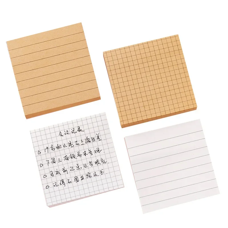 

80 pcs Creative sticky note blank horizontal line note pad student message notes can paste note paper N times paste 6 options