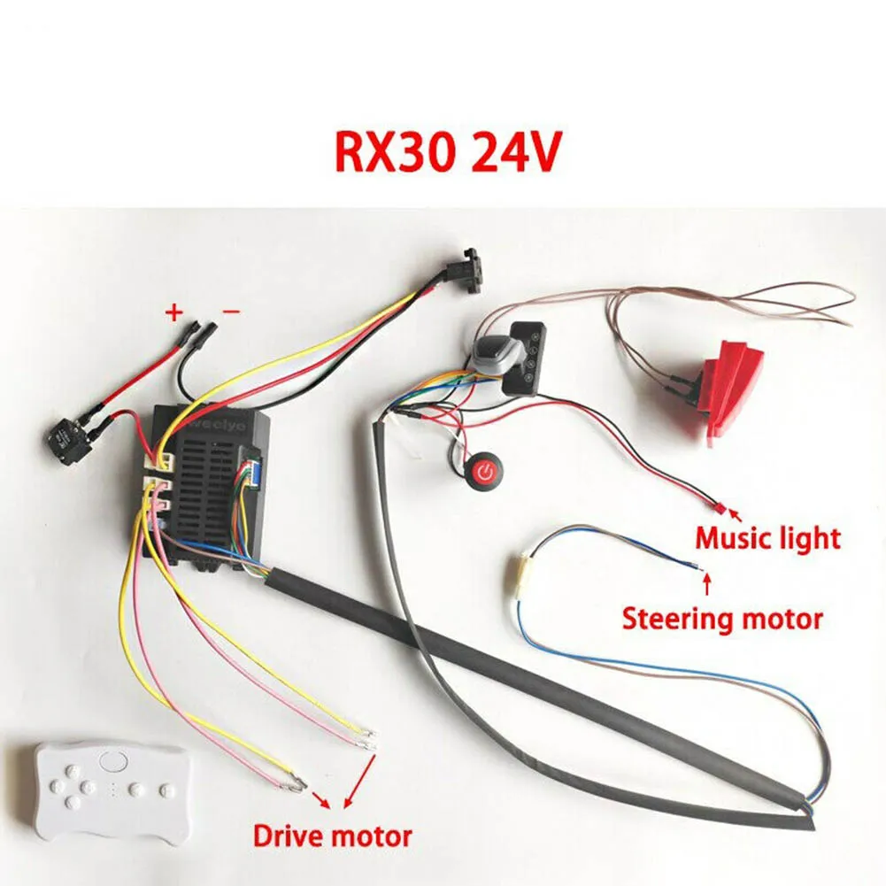 1set DIY Wire Switch Receiver RC Kit With 2.4G Remote Control Baby Electric Car Controller For Kids Electric Car Modified