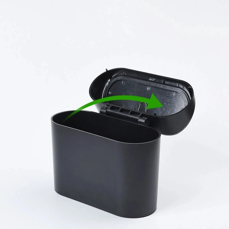 Car Trash Can Car Trash Bag ABS Square Pressing Type Hanging Vehicle Storage Box