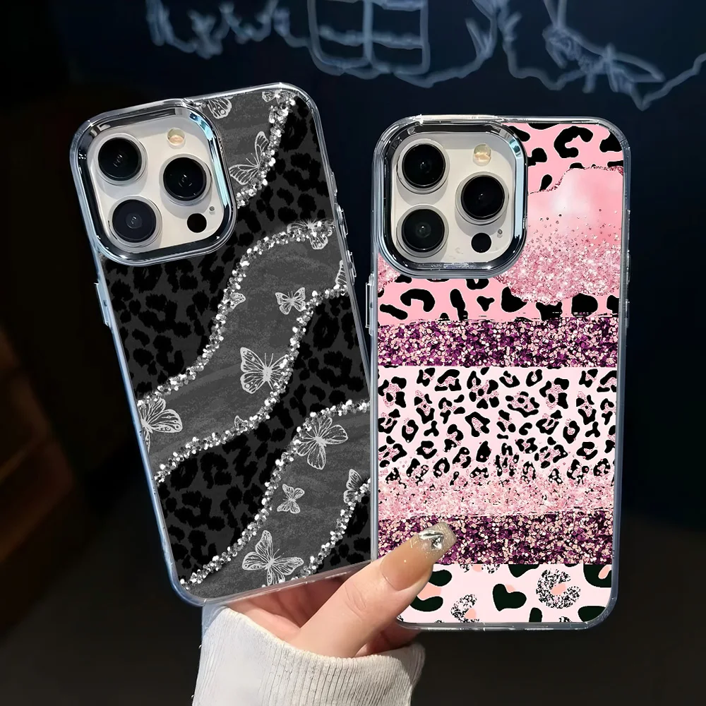 Pink Bow Leopard Soft Silicone Phone Case - Transparent TPU Back Cover Design