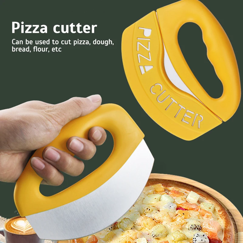 

Портативный нож для пиццы, измельчитель для пиццы, из нержавеющей стали, с защитным чехлом, многофункциональный