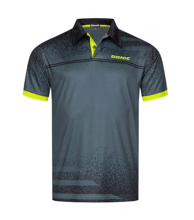 Authentic DONIC Lapel Table Tennis Jersey Quick Dry Sports T-shirt Breathable Short Sleeve Ping Pong Shirt Men and Women sport t shirt badminton table tennis clothes set