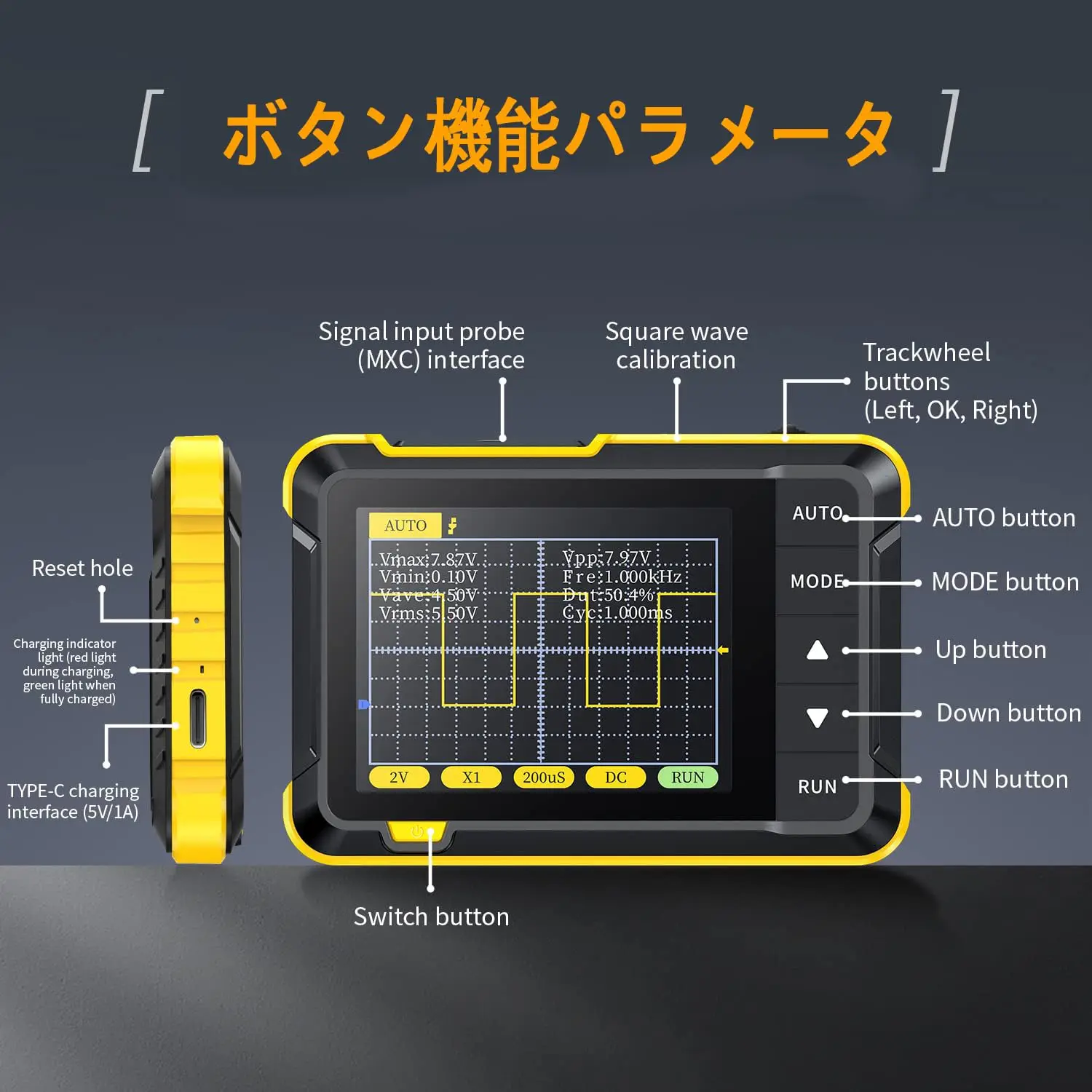 DSO152 Oscilloscope 2.8" TFT Handheld Digital Oscilloscope Kit Portable Automotive Oscilloscope 2.5MS/s High Sampling Rate 3