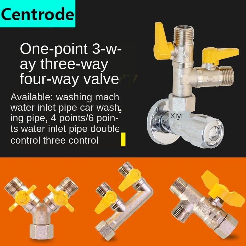 Water Diverting Valve Tee, One In, Two Out, Car Wash Water Pipe Washer