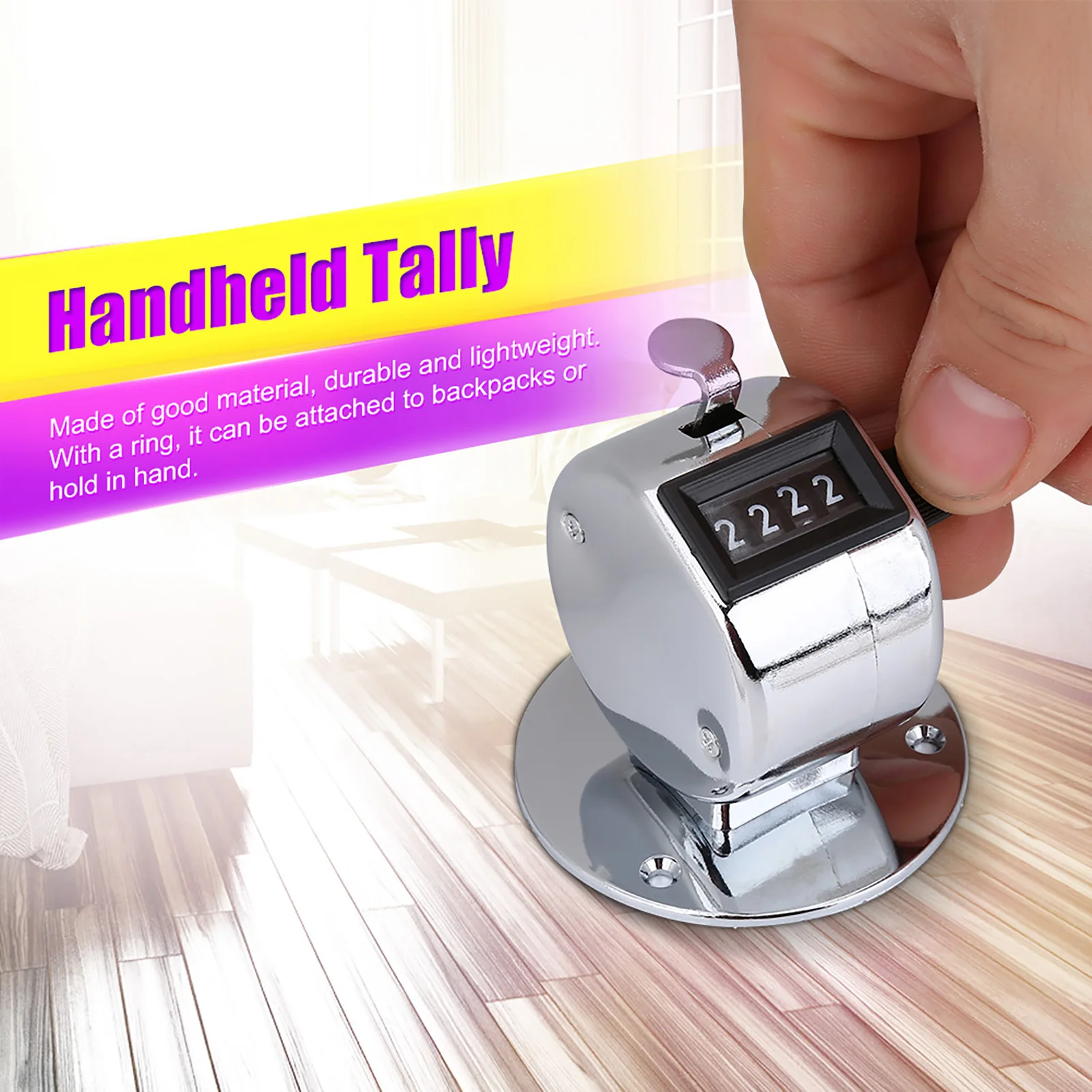 4 Digit Number Counters Plastic Shell Hand Finger Display Manual Counting Tally Clicker Color Shell Timer Soccer Golf Counter number counter