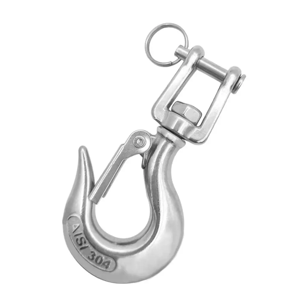 Stainless Steel Clevis Hook for Winch Rope with Traction Strap