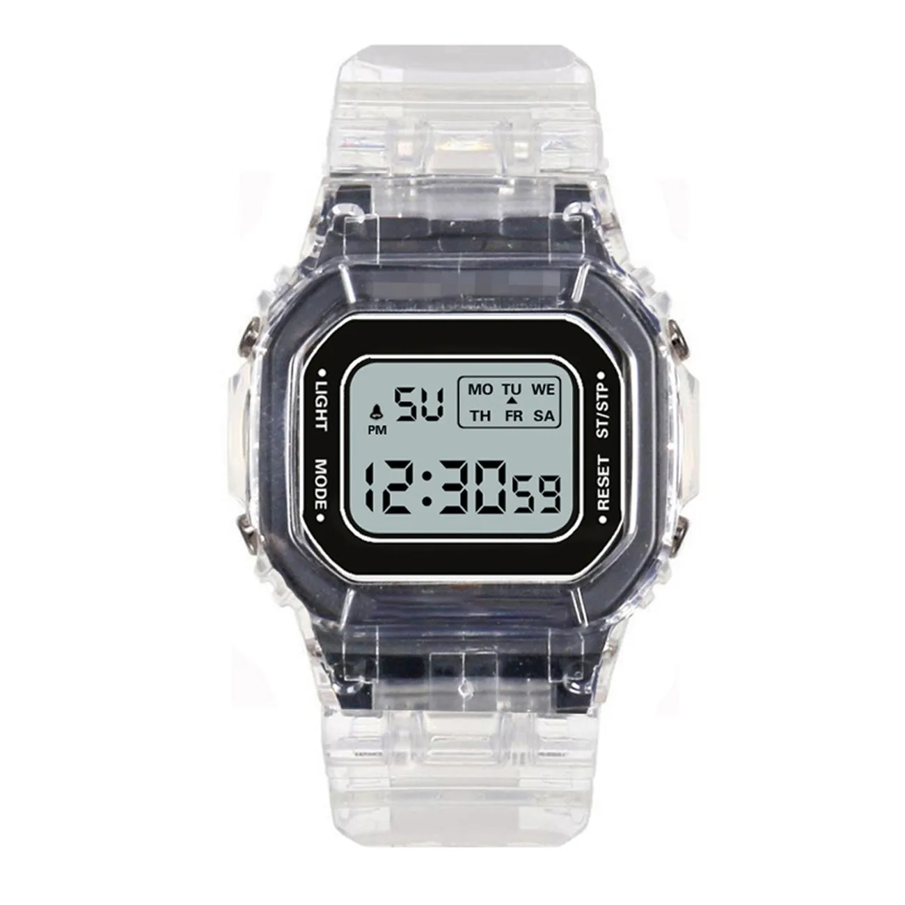 

relogio masculino Men Women Watches Transparent Digital Sport Lover's Gift Children Kid's Wristwatch Female Clock Specification