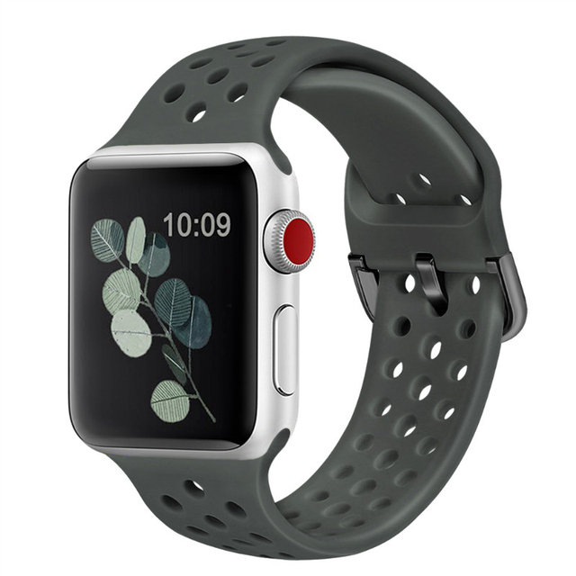 Strap Compatible with Apple watch 44mm 42mm 40mm 38mm Sports breathable replacement strap for iwatch 7 6 5 4 3 SE Band