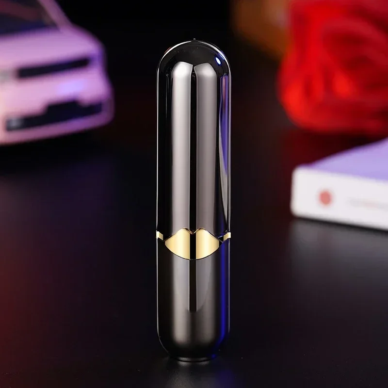 New Cute Lipstick Lighter Fashion Mini Inflatable Open Flame Portable Gas Lighter Smoking Accessories Cigarette Girl Gift 5