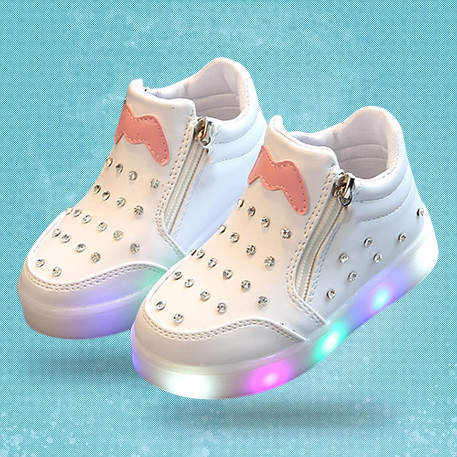 Kid Shoe Laces for Sneakers No Tie Spring and Autumn Korean Version of Big  Children'S Sports Lighting Children'S Shoes Children'S Rhinestone Cartoon  Led Luminous Soft Bottom Girls' Shoes 