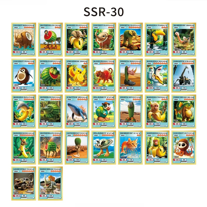 150 個ゲームコレクションカードイタリア Brainrot セット Tralalero